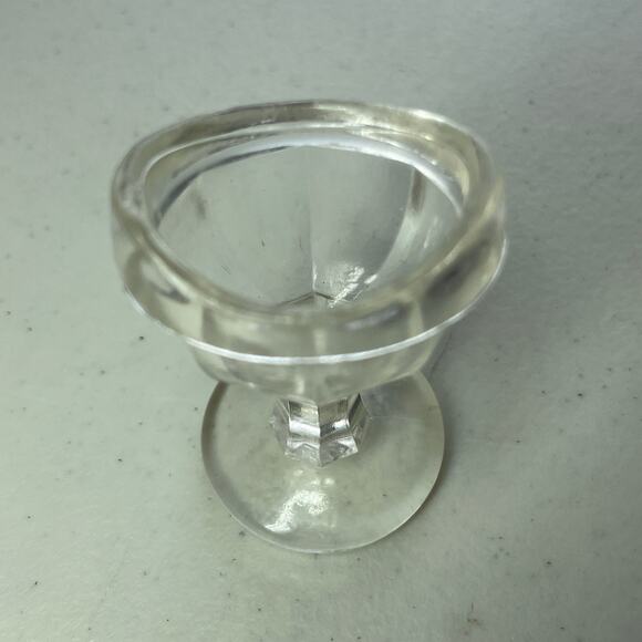 Antique Eye Wash Rinse Stemmed Glass Eye Cup Holder VTG Curiosity Oddity Decor - Picture 2 of 15